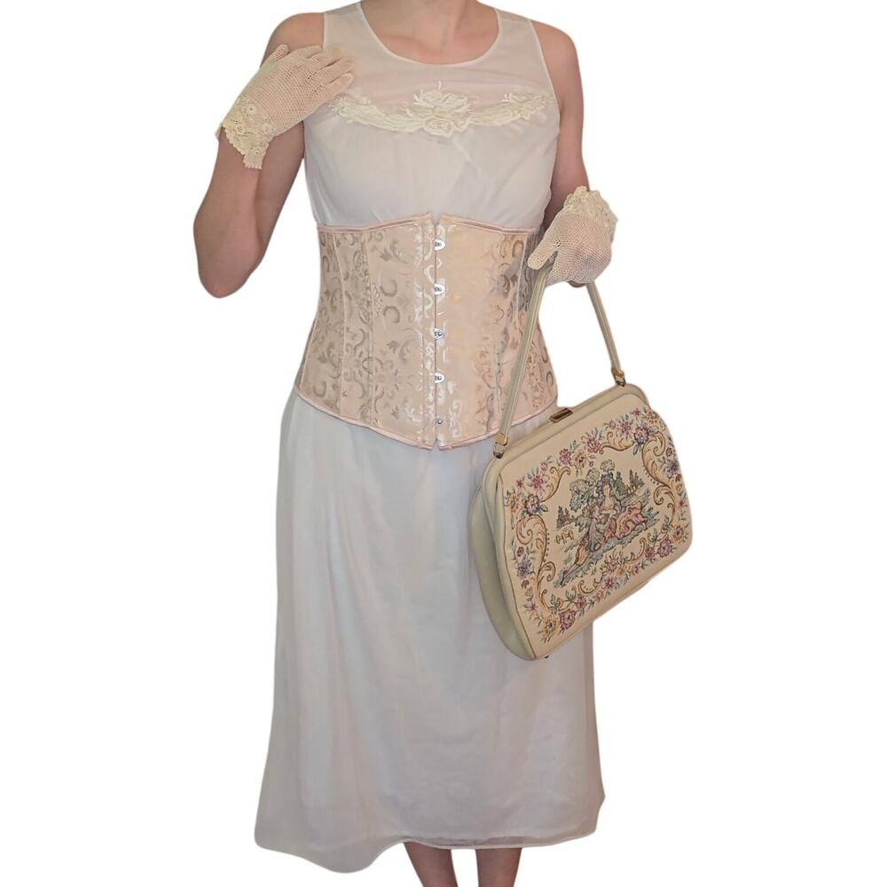 Vintage Coquette Cottage Gilead White Night Gown Size Small